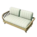 Blue & White Stripe Wooden Sofa icon