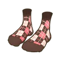 Pink & Black Argyle Socks icon